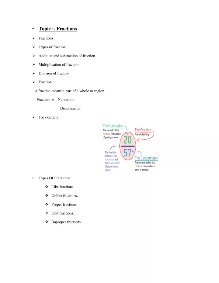 topic fractions