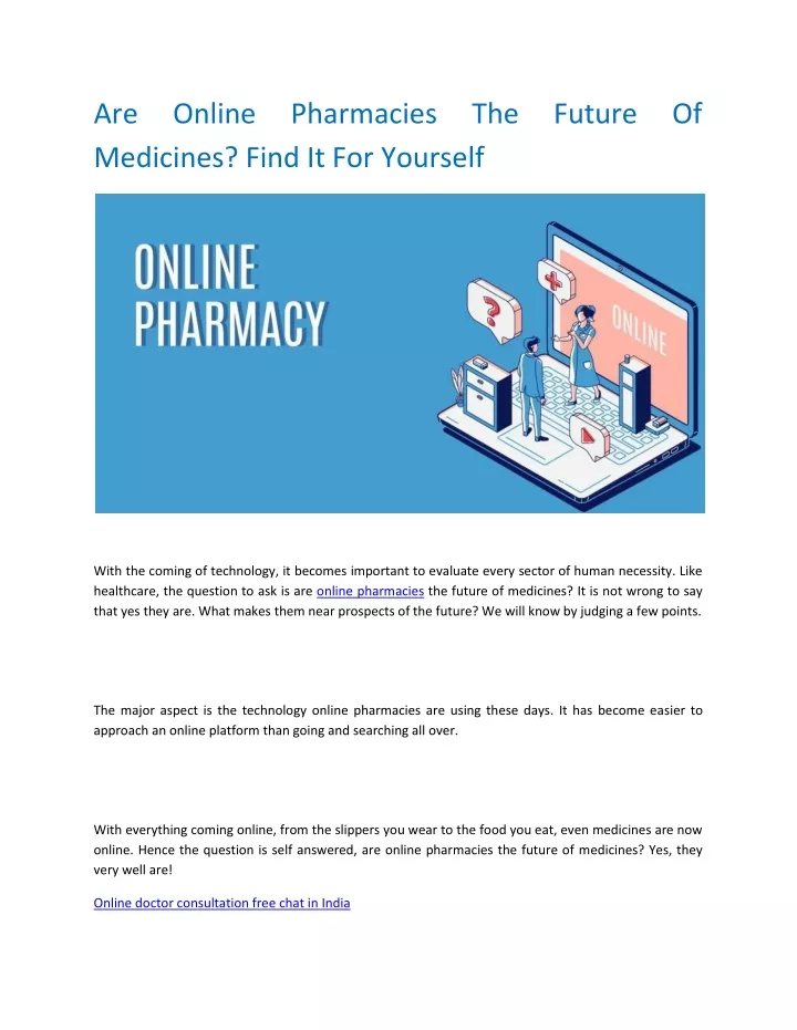 are online pharmacies the future of medicines