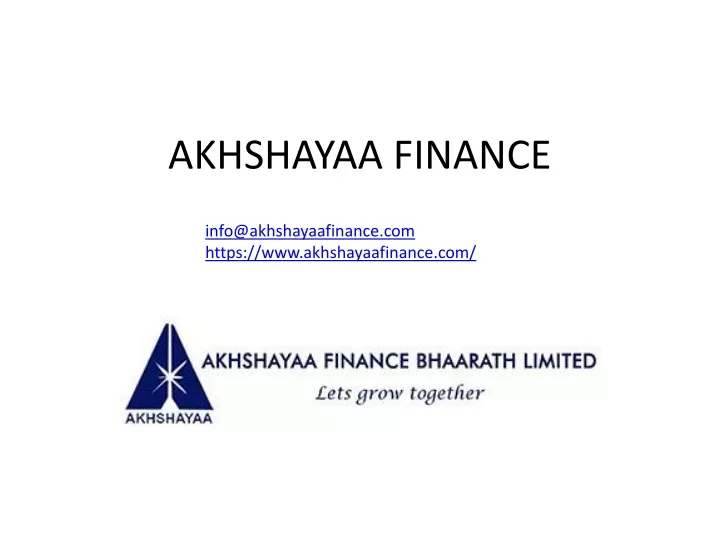 akhshayaa finance