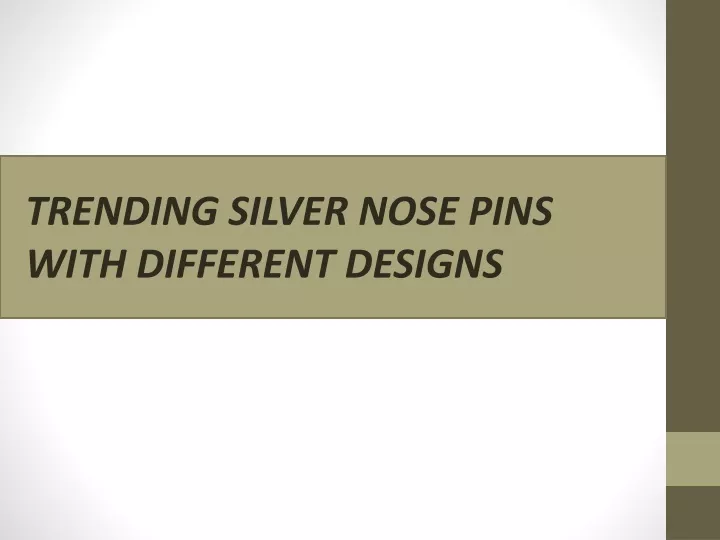 trending silver nose pins with different designs