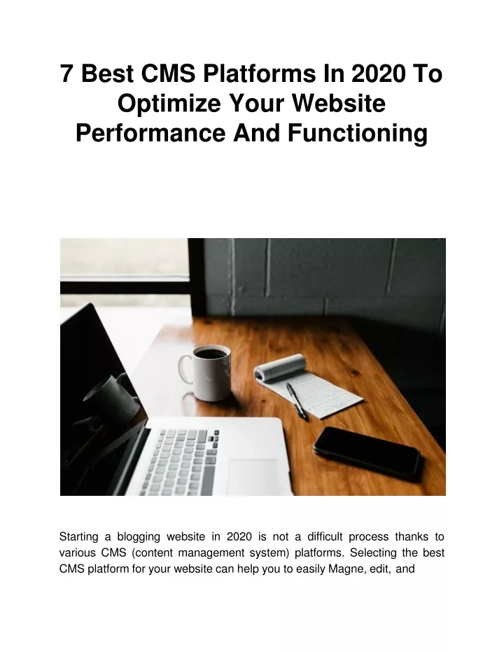 7 best cms platforms in 2020 to optimize your website performance and functioning