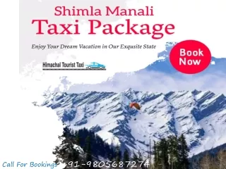 Shimla Manali Taxi Package | Book Car Rental Service at Himachal Tourist Taxi