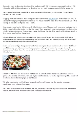 discovering some fundamental steps in cooking