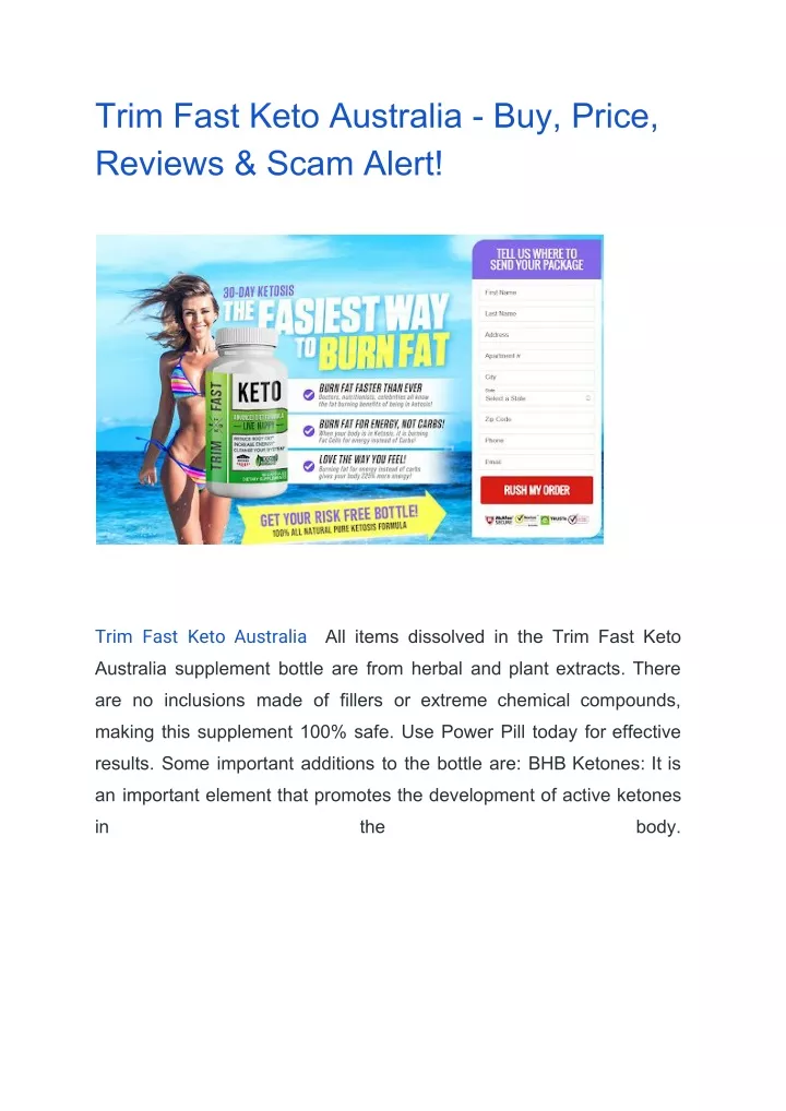 trim fast keto australia buy price reviews scam