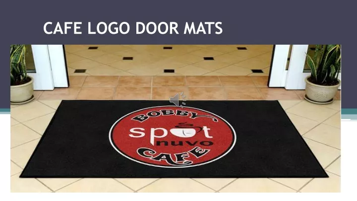 cafe logo door mats