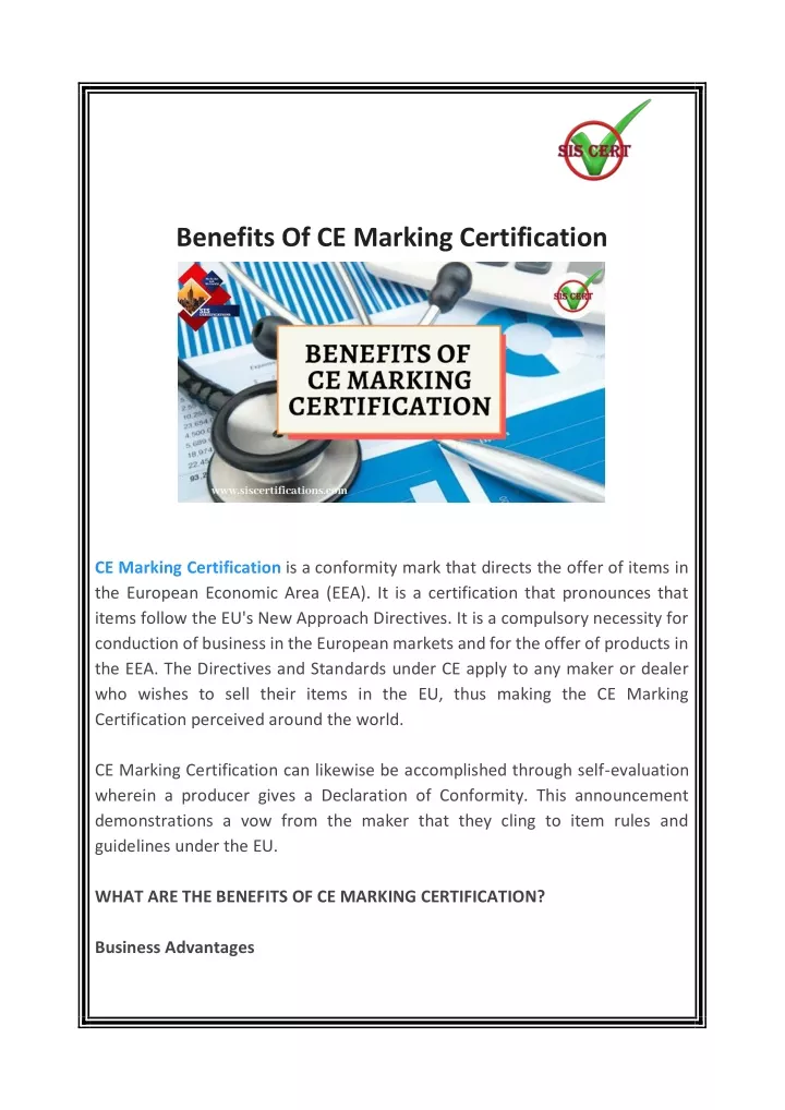 benefits of ce marking certification