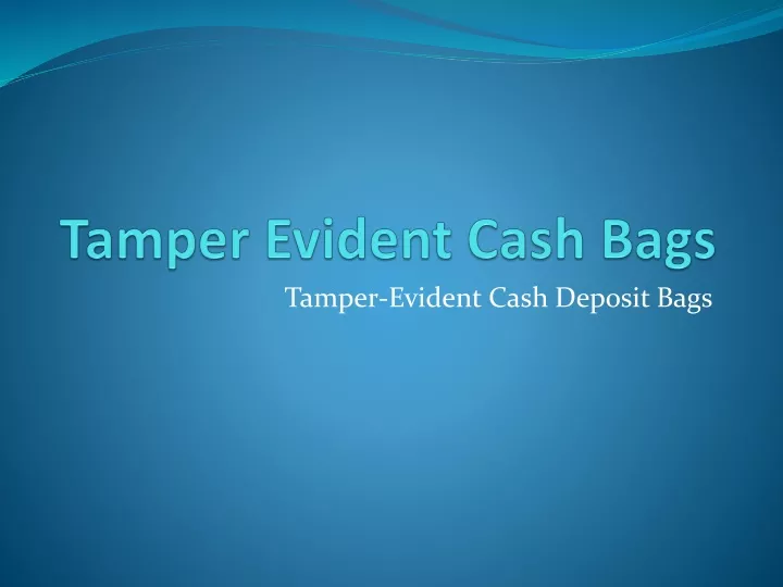 tamper evident cash bags