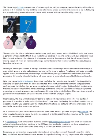 the formal keep bt21 van contains