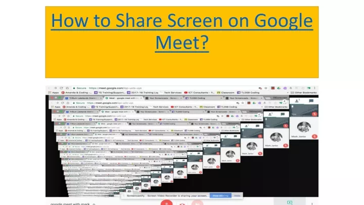 how to share screen on google meet
