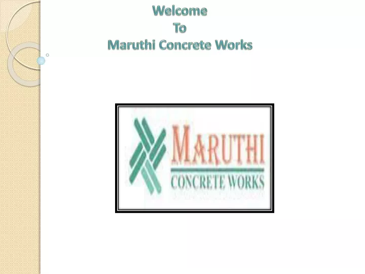 welcome to maruthi concrete works