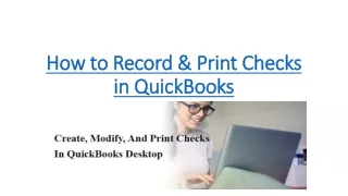 how to record print checks in quickbooks