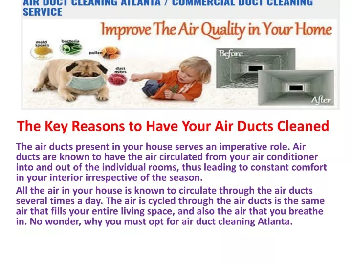 the key reasons to have your air ducts cleaned