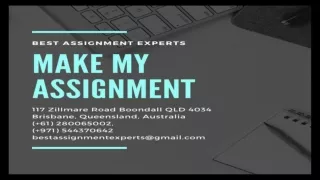 Assignment Service (24 X 7)| Make My Assignment