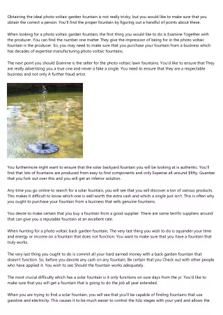 10 Facts About solar garden fountain That Will Instantly Put You in a Good Mood
