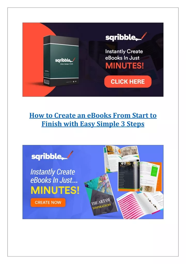 how to create an ebooks from start to finish with
