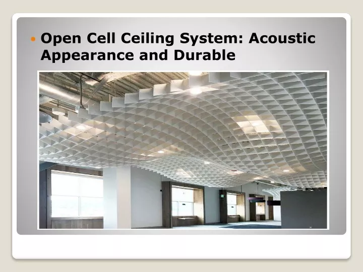 open cell ceiling system acoustic appearance