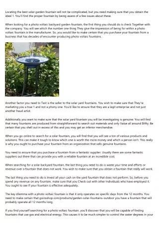 5 Killer Quora Answers on solar garden fountain