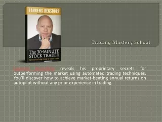 Laurens Bensdorp - Trading Mastery School