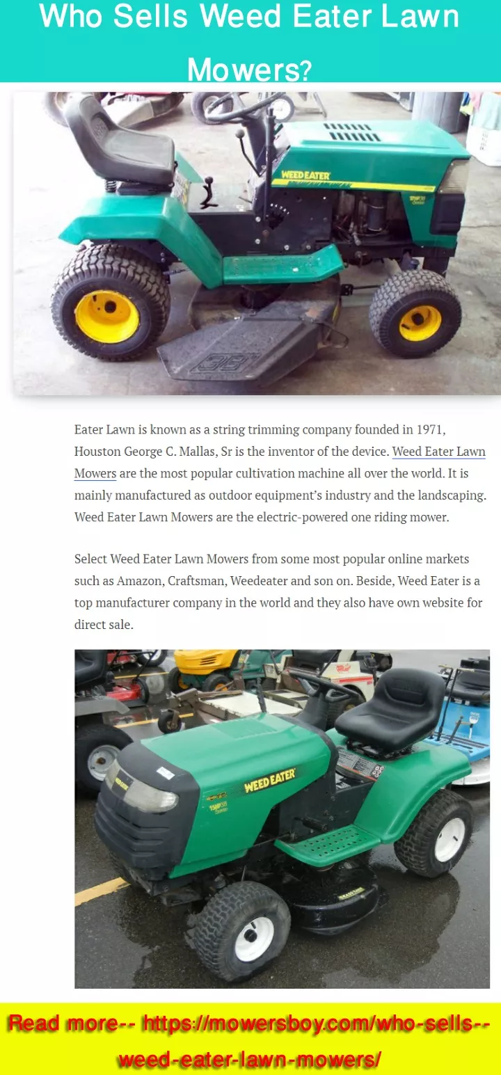 who sells weed eater lawn mowers