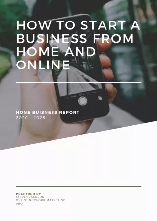 how to start a business from home and online