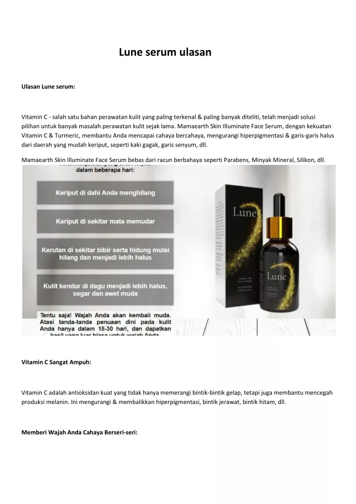 lune serum ulasan