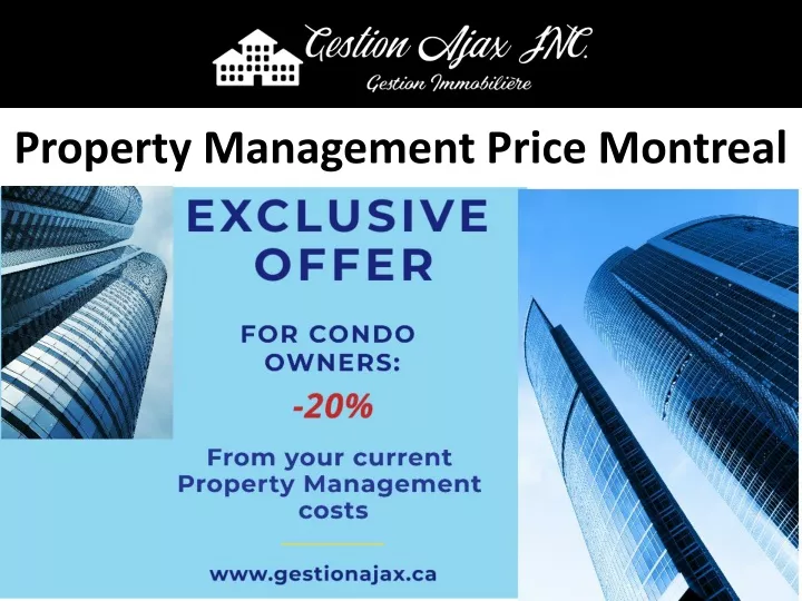 property management price montreal