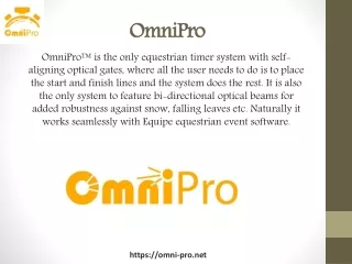 Show Jumping Timer | OmniPro