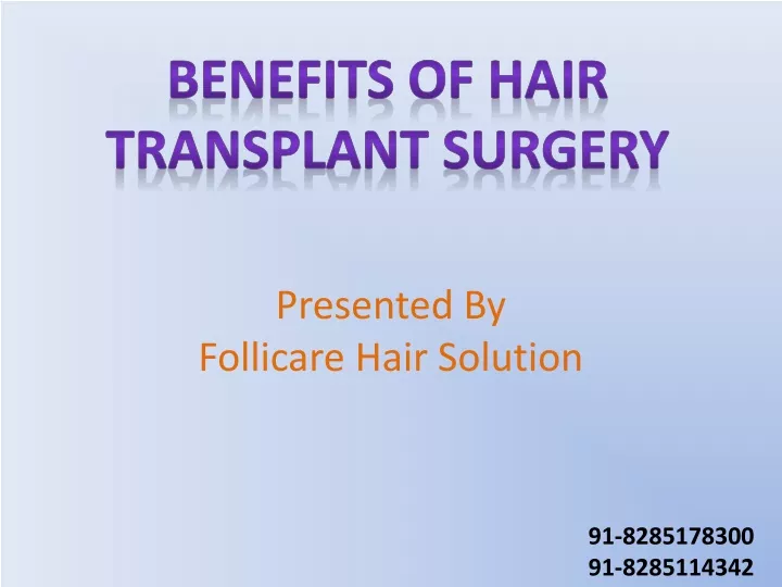benefits of hair transplant surgery