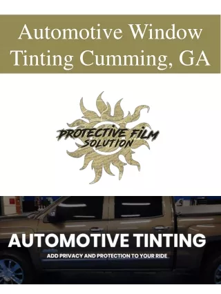 Automotive Window Tinting Cumming, GA