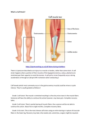 what s a calf strain