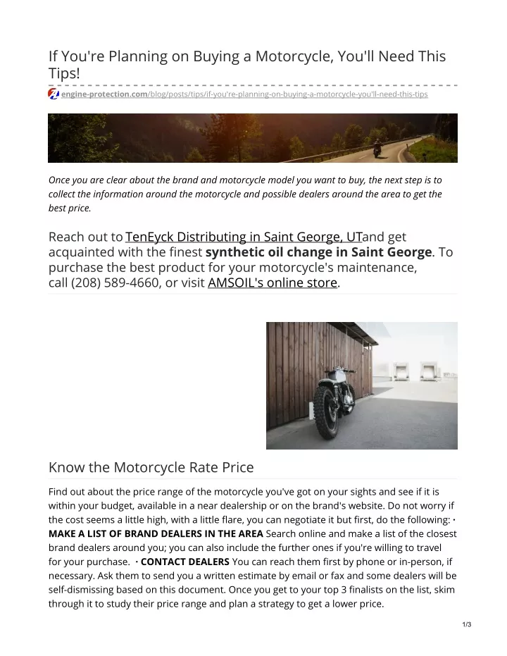 if you re planning on buying a motorcycle