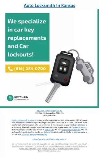 auto locksmith in kansas