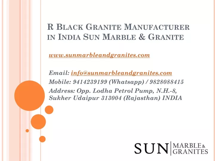 r black granite manufacturer in india sun marble granite