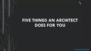 five things an architect does for you