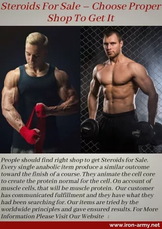 Steroids For Sale – Choose Proper Shop To Get It