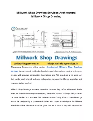 millwork shop drawing services architectural