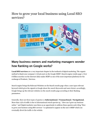 how to grow your local business using local
