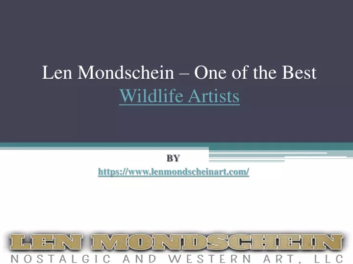 len mondschein one of the best wildlife artists