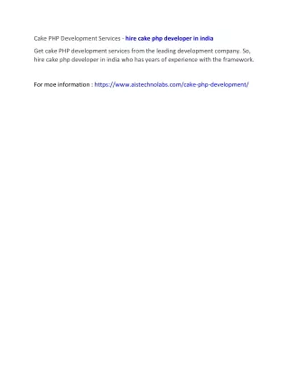 cake php development services hire cake