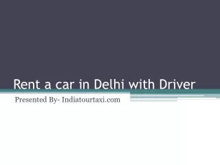 rent a car in delhi with driver