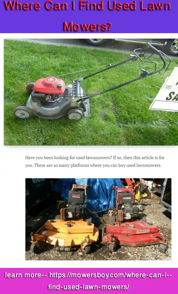 where can i find used lawn mowers