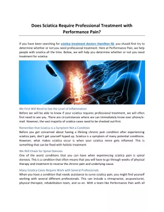 does sciatica require professional treatment with