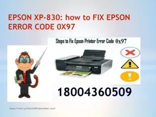 epson xp 830 how to fix epson error code 0x97