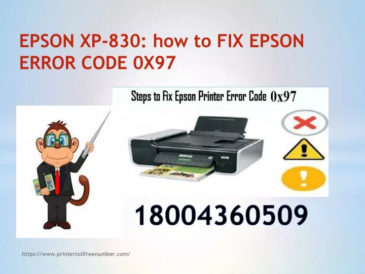 epson xp 830 how to fix epson error code 0x97
