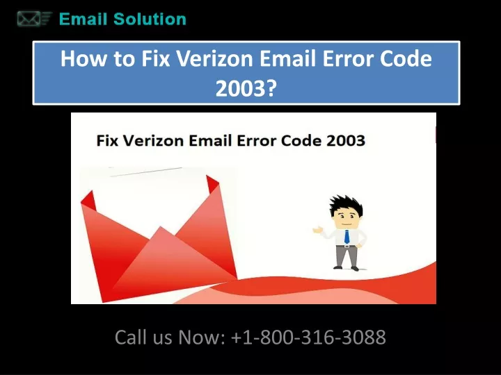 how to fix verizon email error code 2003