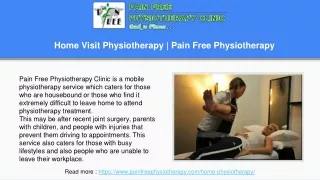 home visit physiotherapy pain free physiotherapy