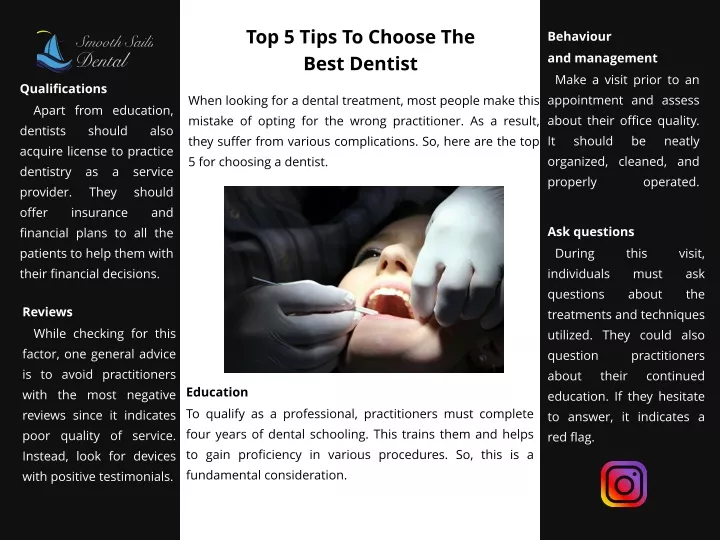 top 5 tips to choose the best dentist