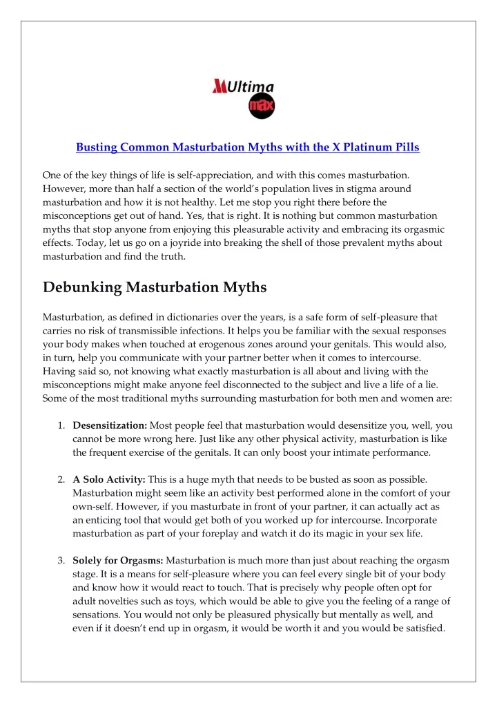 busting common masturbation myths with