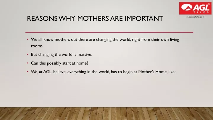 reasons why mothers are important