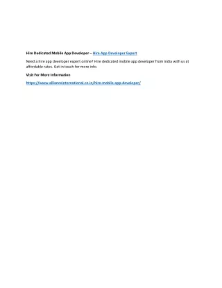 hire dedicated mobile app developer hire
